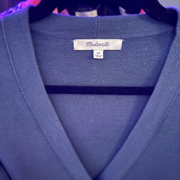 Madewell cardigan like new size xs blue/teal color - Picture 3 of 3